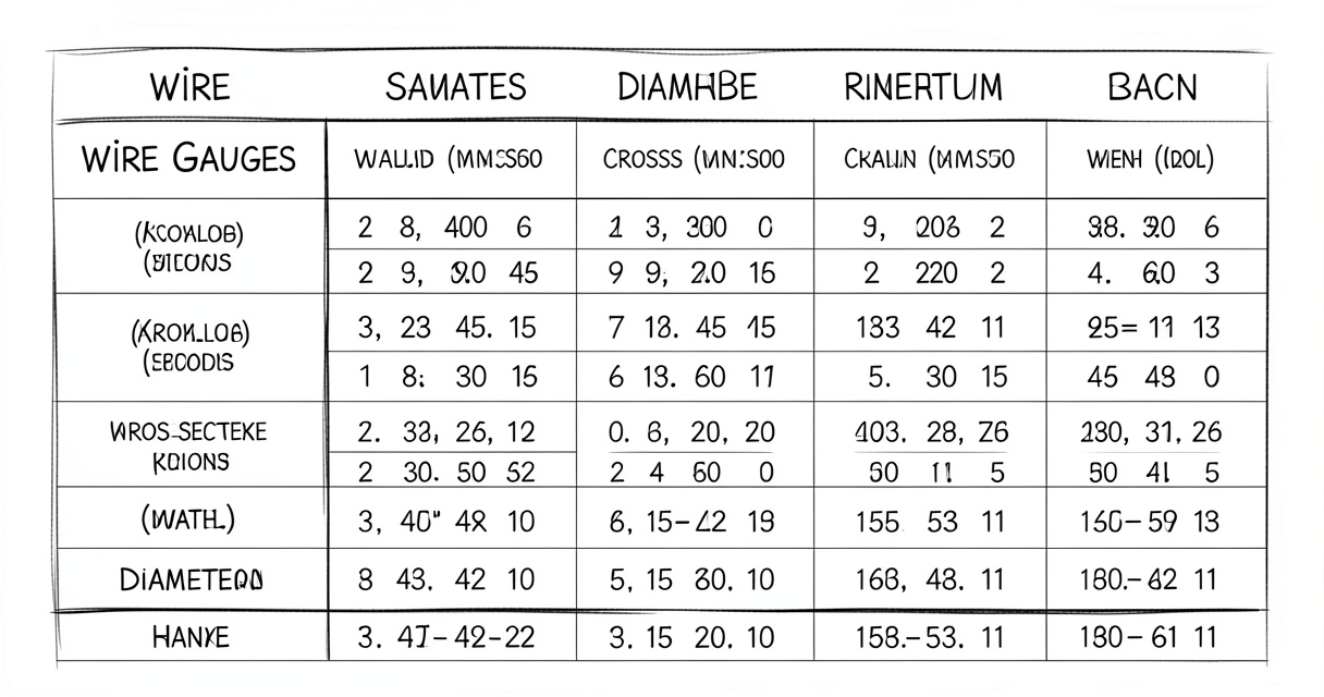 Tableau de conversion section mm² et diamètre mm pour fils électriques - guide pratique de choix de câble.