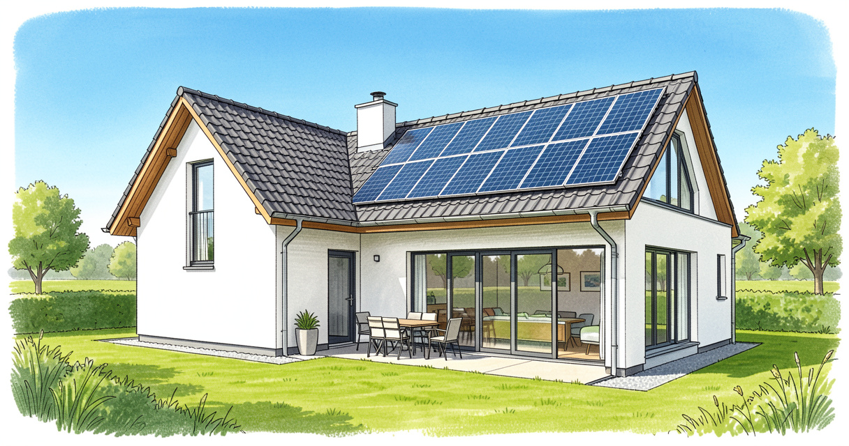 installation de panneaux solaires sur toiture en tuiles maison individuelle 2026