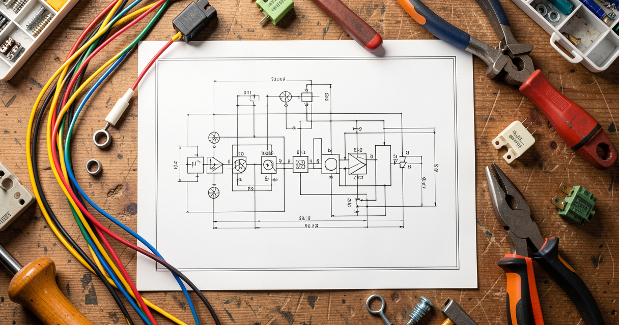 Schéma de câblage d'un tableau électrique par un électricien professionnel