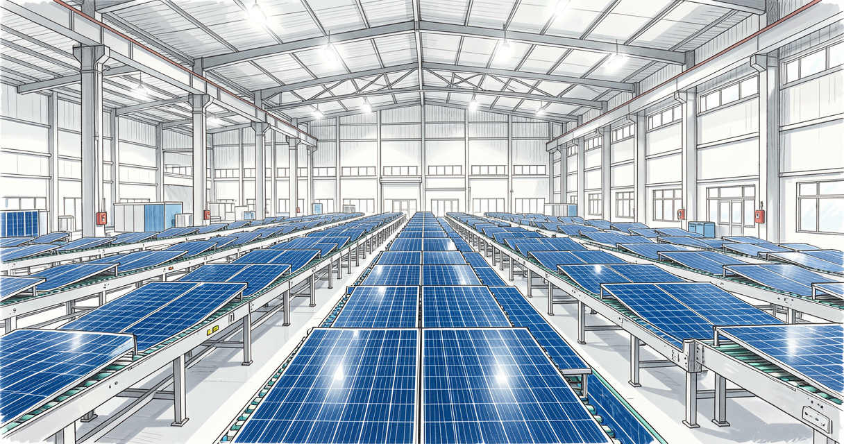 Ligne de fabrication de panneaux solaires chinois en usine photovoltaïque