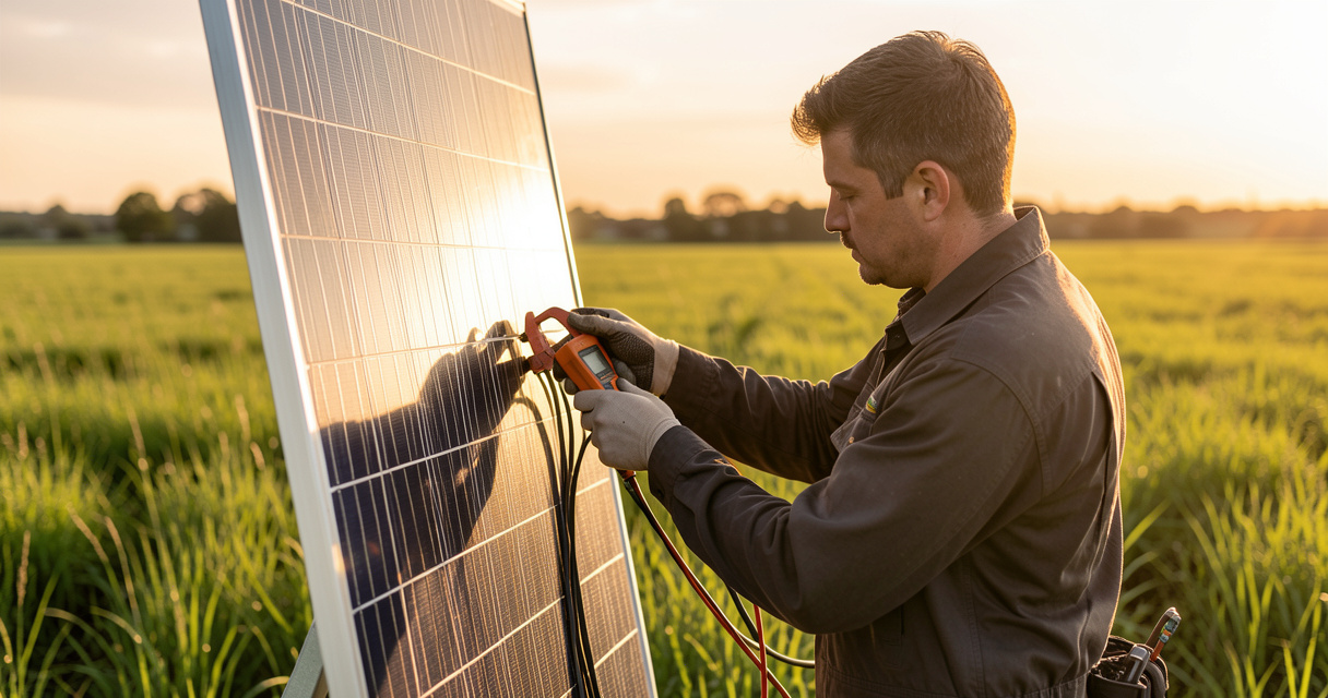Mesure de production derrière un panneau bifacial installé à la verticale